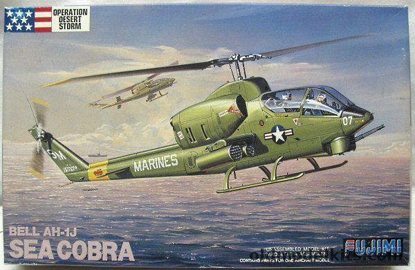 Fujimi 1/48 Bell AH-1J Sea Cobra - Twin Engine Attack Helicopter - US Marines HMA-369 or HMA-163 - Operation Desert Storm  Issue, Q-9 plastic model kit